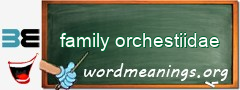 WordMeaning blackboard for family orchestiidae